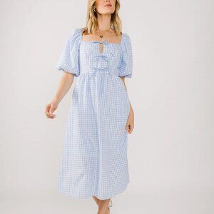 Vestique Kurstyn Gingham Midi Dress Summer Cottagecore - NWT - small